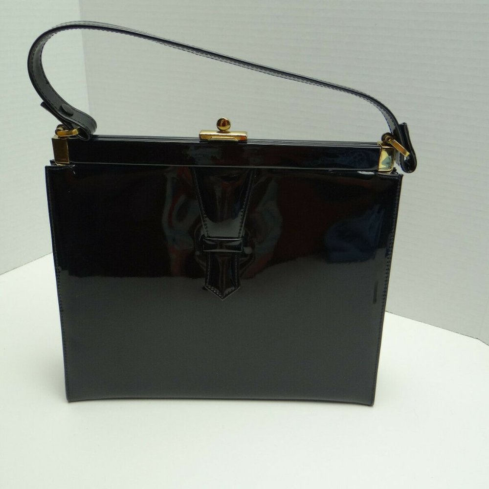 Paristyle Vintage Purse Black And Gold Paris Style